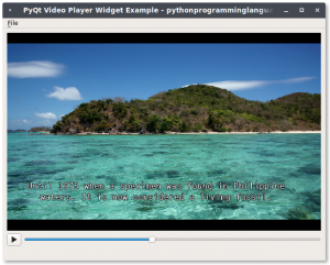 PyQT video player demonstration