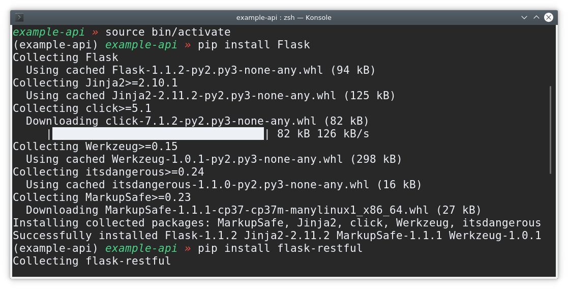 Flask virtual environment setup