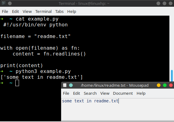 read and write same file python