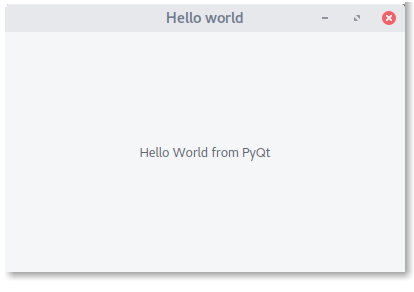 pyqt hello world